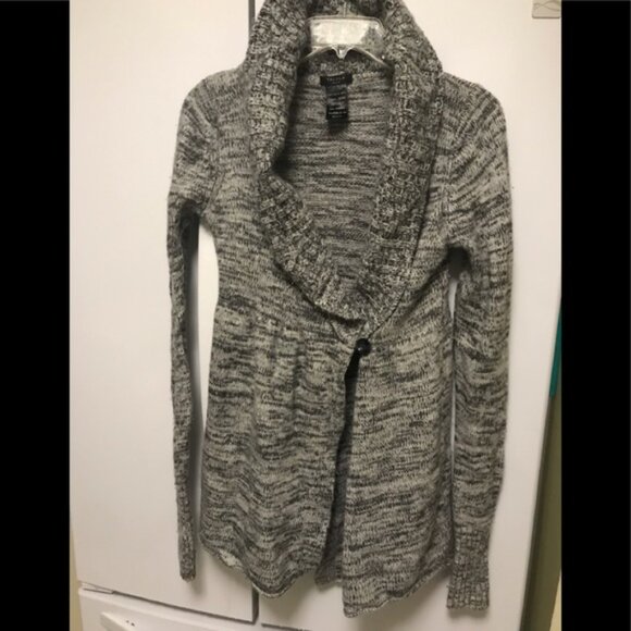 Aritzia TALULA Cashmere Blend Cardigan Sweater Shawl Collar Soft Knit Heathered - Picture 2 of 8